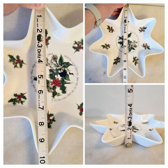 Portmeirion The Holly and The Ivy Star Shaped Christmas Serving Dish Bowl - Picture 6 of 7